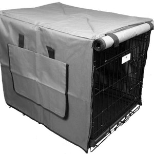 Grey Waterproof Dog Crate Covers