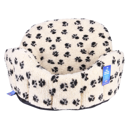 Pets & Leisure Paw Print Fleece Material Softee Beds