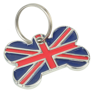 Union Jack Bone Tag