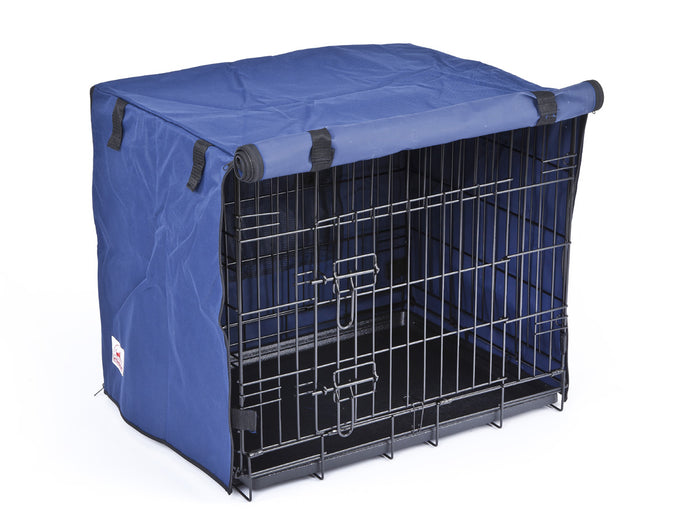 Dog Crate Covers Waterproof Navy Blue 2 Door Doggie Solutions