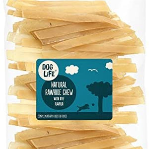 Dog Life Natural Rawhide Flats