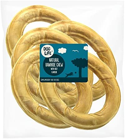 Dog Life Natural Rawhide Pressed Rings
