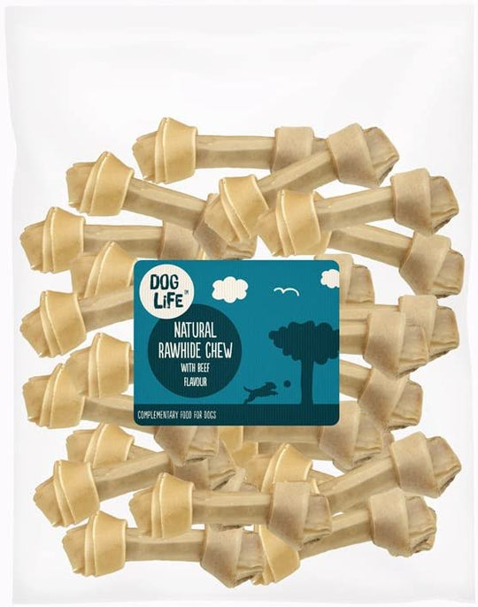 Dog Life Natural Rawhide Knots Dog Chews