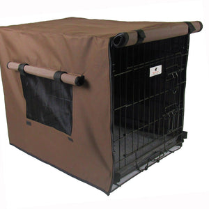 Brown Waterproof Dog Crate Cover