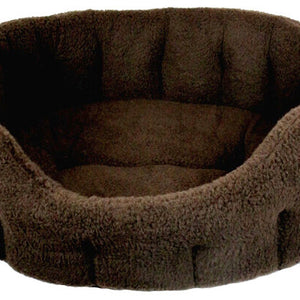 Pets & Leisure Fleece Material Softee Beds Dark Brown