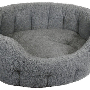 Pets & Leisure Fleece Material Softee Beds Silver Grey