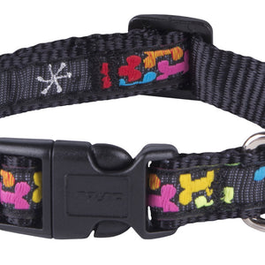 Rogz Fancy Dress Collar - Multi Bone