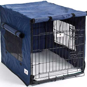 Blue Waterproof Dog Crate Cover
