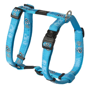 Rogz Fancy Dress Harness - Turquoise Paw