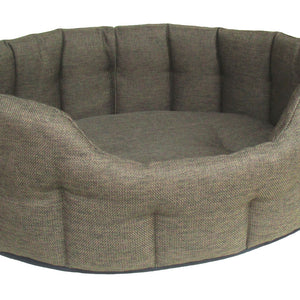 Pets & Leisure Heavy Duty Basket Weave Softee Beds Tweed