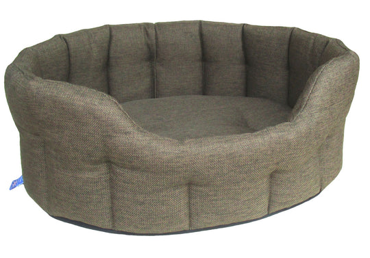 Pets & Leisure Heavy Duty Basket Weave Softee Beds Tweed